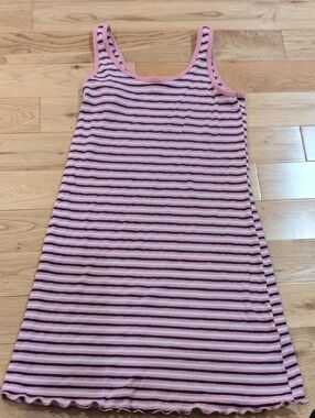 abercrombie kids Pink and Black Striped Tank Dress